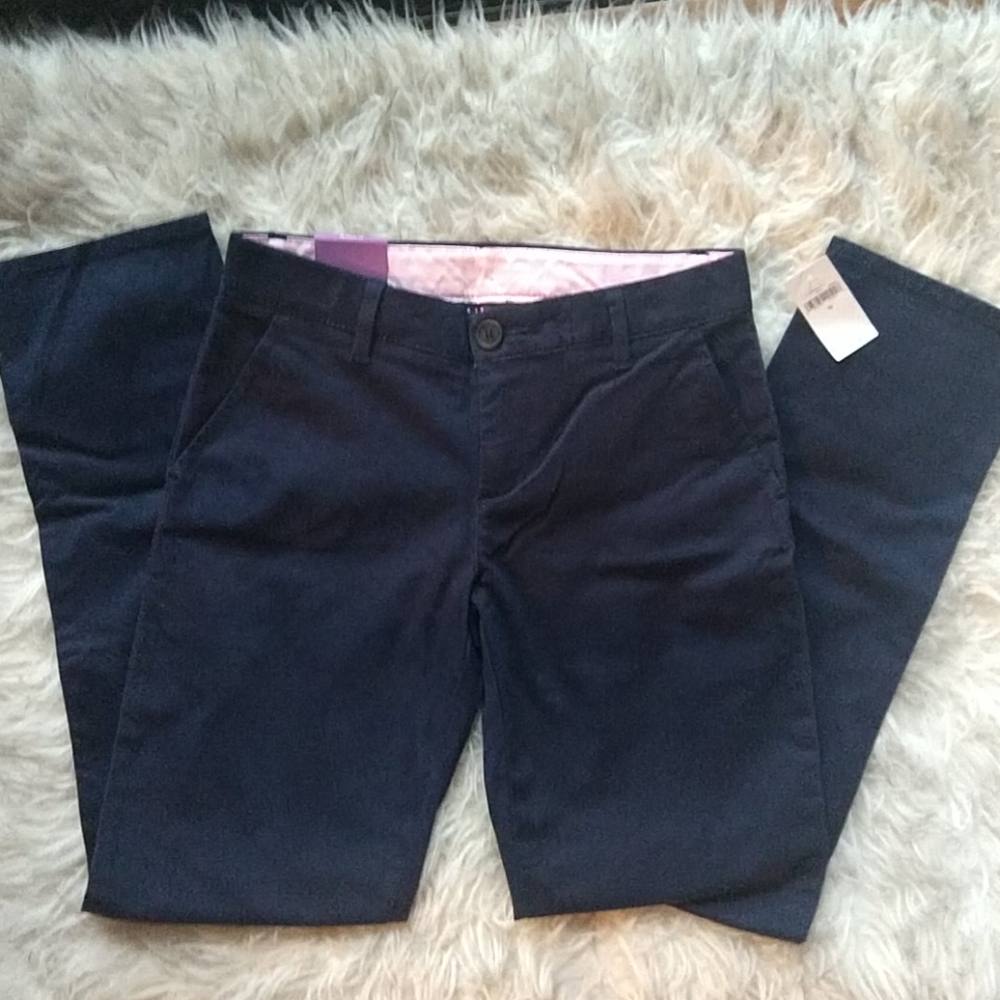 Gap Kids Skinny Chino Pants Navy Blue School Uniform 10 NWT